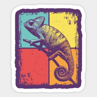 Cool Chameleon Reptile Retro Pop Art Print Sticker